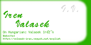 iren valasek business card